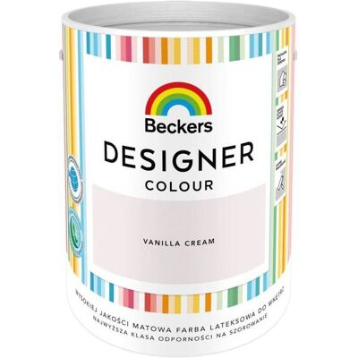 Beckers Farba Lateksowa Designer Colour Vanilla Cream 5L Beckers Beckers Farba Lateksowa Designer Colour Vanilla Cream 5L Beckers