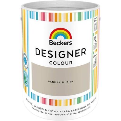 Beckers Farba Lateksowa Designer Colour Vanilla Muffin 5L Beckers Beckers Farba Lateksowa Designer Colour Vanilla Muffin 5L Beckers