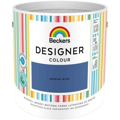 Beckers Farba Lateksowa Designer Colour Marina Blue 2,5L Beckers Beckers Farba Lateksowa Designer Colour Marina Blue 2,5L Beckers