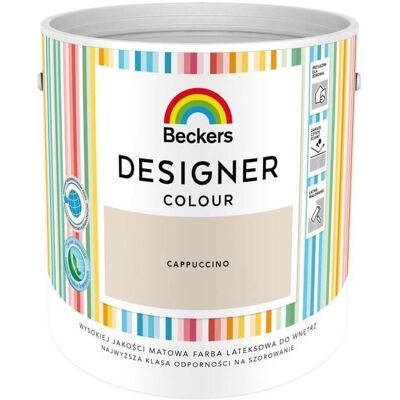 Beckers Farba Lateksowa Designer Colour Cappuccino 2,5L Beckers Beckers Farba Lateksowa Designer Colour Cappuccino 2,5L Beckers
