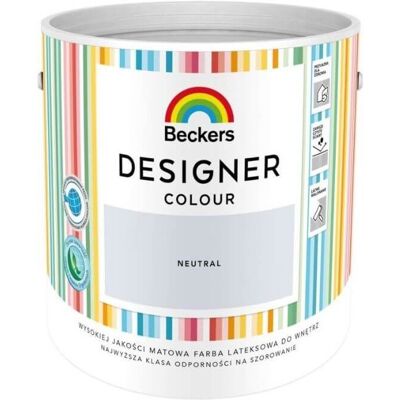 Beckers Farba Lateksowa Designer Colour Neutral 2,5L Beckers Beckers Farba Lateksowa Designer Colour Neutral 2,5L Beckers