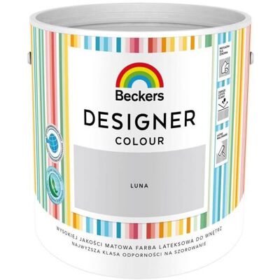 Beckers Farba Lateksowa Designer Colour Luna Mat 2,5L Beckers Beckers Farba Lateksowa Designer Colour Luna Mat 2,5L Beckers