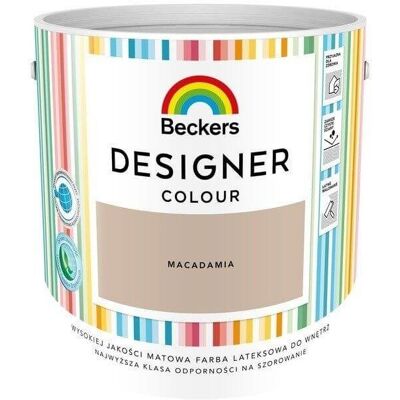 Beckers Farba Lateksowa Designer Colour Macadamia 2,5L Beckers Beckers Farba Lateksowa Designer Colour Macadamia 2,5L Beckers
