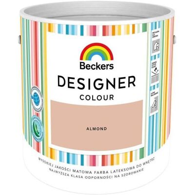 Beckers Farba Lateksowa Designer Colour Almond 2,5L Beckers Beckers Farba Lateksowa Designer Colour Almond 2,5L Beckers