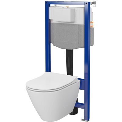 Cersanit Zestaw Stelaż Podtynkowy Miska WC CleanOn Z Deską Aqua Biały S701-794 Cersanit Cersanit Zestaw Stelaż Podtynkowy Miska WC CleanOn Z Deską Aqua Biały S701-794 Cersanit