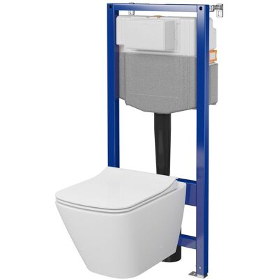 Cersanit Zestaw Stelaż Podtynkowy Miska WC CleanOn Z Deską Aqua Biały S701-796 Cersanit Cersanit Zestaw Stelaż Podtynkowy Miska WC CleanOn Z Deską Aqua Biały S701-796 Cersanit