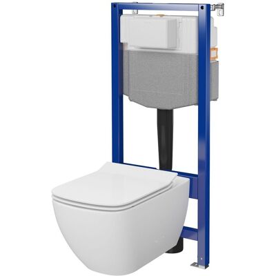 Cersanit Zestaw Stelaż Podtynkowy Miska WC CleanOn Z Deską Aqua Biały S701-806 Cersanit Cersanit Zestaw Stelaż Podtynkowy Miska WC CleanOn Z Deską Aqua Biały S701-806 Cersanit