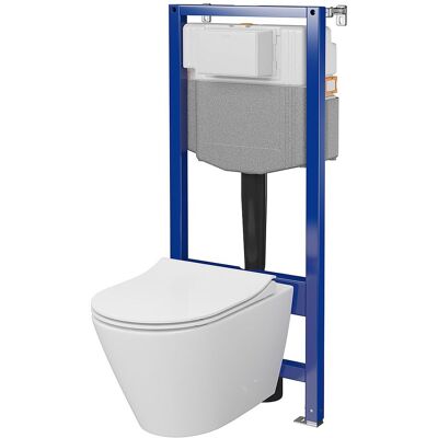 Cersanit Zestaw Stelaż Podtynkowy Miska WC StreamOn Z Deską Aqua Biały S701-888 Cersanit Cersanit Zestaw Stelaż Podtynkowy Miska WC StreamOn Z Deską Aqua Biały S701-888 Cersanit