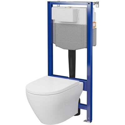 Cersanit Zestaw Stelaż Podtynkowy Miska WC StreamOn Z Deską Aqua Biały S701-892 Cersanit Cersanit Zestaw Stelaż Podtynkowy Miska WC StreamOn Z Deską Aqua Biały S701-892 Cersanit