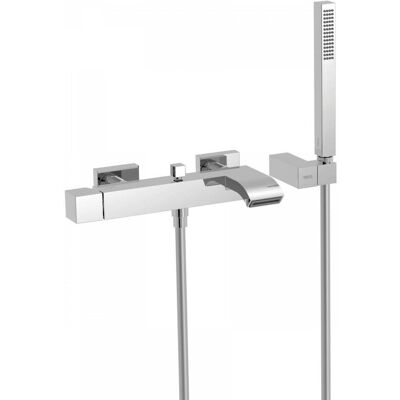 Tres Bateria Wannowa Cuadro + Słuchawka Z Wężem 10717002 Tres Tres Bateria Wannowa Cuadro + Słuchawka Z Wężem 10717002 Tres