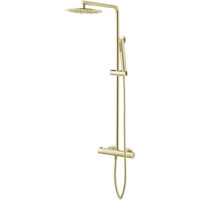 Emporia Kolumna Natryskowa Termostatyczna Rio 2-Funkcyjna Z Zestawem Natryskowym I Deszczownicą 250 mm Złoty Szczotkowany 0401201GN Emporia Emporia Kolumna Natryskowa Termostatyczna Rio 2-Funkcyjna Z Zestawem Natryskowym I Deszczownicą 250 mm Złoty Szczotkowany 0401201GN Emporia