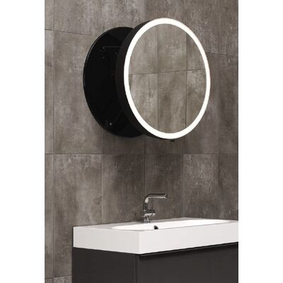 Miior Lustro Led Moon Black FI80 Barwa Neutralna 302801/R2-C/BO-C/U-05C/LED-N Miior Miior Lustro Led Moon Black FI80 Barwa Neutralna 302801/R2-C/BO-C/U-05C/LED-N Miior