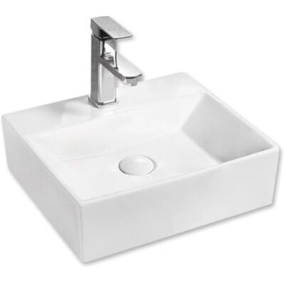 Emporia Umywalka Nablatowa 415x360x130 mm Z Otworem Na Baterię Maro Biały 8468-1 Emporia Emporia Umywalka Nablatowa 415x360x130 mm Z Otworem Na Baterię Maro Biały 8468-1 Emporia