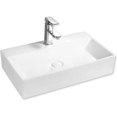 Emporia Umywalka Nablatowa 610x365x130 mm Z Otworem Na Baterię Maro Biały 8470-1 Emporia Emporia Umywalka Nablatowa 610x365x130 mm Z Otworem Na Baterię Maro Biały 8470-1 Emporia