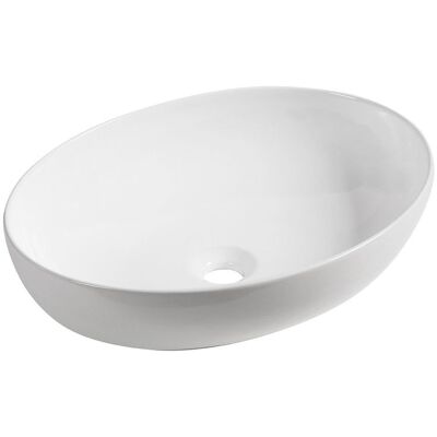 Laveo Umywalka Nablatowa Owalna Desna Biały VUD_6251 Laveo Laveo Umywalka Nablatowa Owalna Desna Biały VUD_6251 Laveo