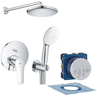 Zestaw Natryskowy Eurosmart Chrom PGC-15.1 + Element Podtynkowy Grohe Zestaw Natryskowy Eurosmart Chrom PGC-15.1 + Element Podtynkowy Grohe