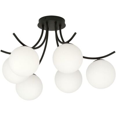EMIBIG Lampa sufitowa BOSTON nowoczesna czarna E14 10W LED EMIBIG Lampa sufitowa BOSTON nowoczesna czarna E14 10W LED
