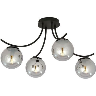EMIBIG Lampa sufitowa BOSTON nowoczesna czarna E14 10W LED EMIBIG Lampa sufitowa BOSTON nowoczesna czarna E14 10W LED