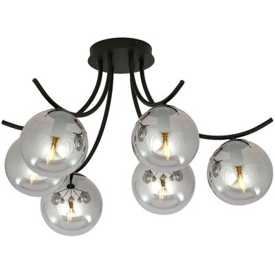 EMIBIG Lampa sufitowa BOSTON nowoczesna czarna E14 10W LED EMIBIG Lampa sufitowa BOSTON nowoczesna czarna E14 10W LED