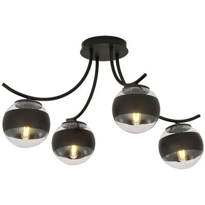 EMIBIG Lampa sufitowa BOSTON nowoczesna czarna E14 10W LED EMIBIG Lampa sufitowa BOSTON nowoczesna czarna E14 10W LED