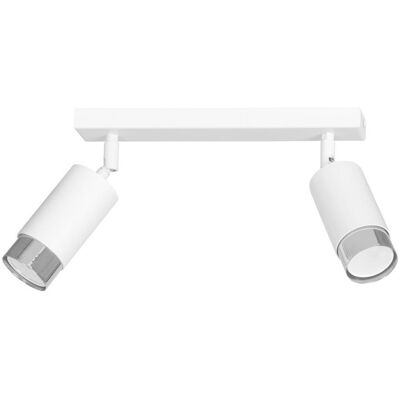 EMIBIG Lampa sufitowa HIRO nowoczesna biała / srebrna GU10 10W LED EMIBIG Lampa sufitowa HIRO nowoczesna biała / srebrna GU10 10W LED