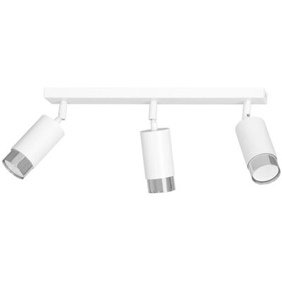 EMIBIG Lampa sufitowa HIRO nowoczesna biała / srebrna GU10 10W LED EMIBIG Lampa sufitowa HIRO nowoczesna biała / srebrna GU10 10W LED