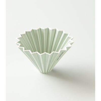 Ceramiczny Origami Dripper M - Zielony matowy Ceramiczny Origami Dripper M - Zielony matowy