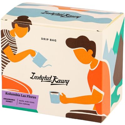 Drip Bag Coffee Instytut Kawy Kolumbia Las Flores 6x12g Drip Bag Coffee Instytut Kawy Kolumbia Las Flores 6x12g