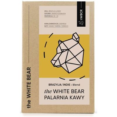 The White Bear Brazylia/Indie Arabica Robusta Kawa - 1kg The White Bear Brazylia/Indie Arabica Robusta Kawa - 1kg