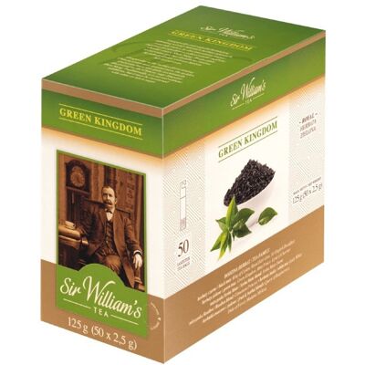 Sir Williams Green Kingdom Gunpowder Zielona herbata - 50x2,5g Sir Williams Green Kingdom Gunpowder Zielona herbata - 50x2,5g