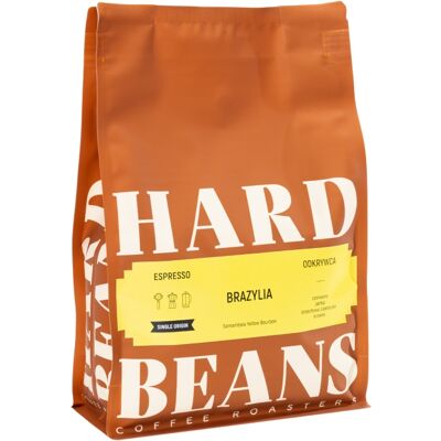 HARD BEANS COFFEE ROASTERS Kawa ziarnista Hard Beans Brazylia Samambaia 1kg HARD BEANS COFFEE ROASTERS Kawa ziarnista Hard Beans Brazylia Samambaia 1kg