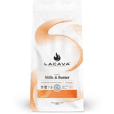 LACAVA SPECIALTY COFFEE ROASTERY Kawa ziarnista LaCava Milk & Butter 1kg LACAVA SPECIALTY COFFEE ROASTERY Kawa ziarnista LaCava Milk & Butter 1kg