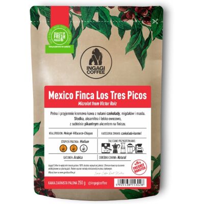 Kawa ziarnista Ingagi Coffee Mexico Finca Los Tres Picos 1kg Kawa ziarnista Ingagi Coffee Mexico Finca Los Tres Picos 1kg