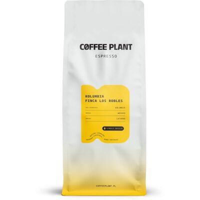 Kawa ziarnista COFFEE PLANT Kolumbia Finca Los Robles 1kg Kawa ziarnista COFFEE PLANT Kolumbia Finca Los Robles 1kg