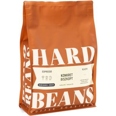 HARD BEANS COFFEE ROASTERS Kawa ziarnista Hard Beans Konkret Biszkopt Espresso 1kg HARD BEANS COFFEE ROASTERS Kawa ziarnista Hard Beans Konkret Biszkopt Espresso 1kg