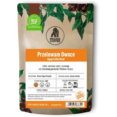 Kawa ziarnista Ingagi Coffee Przelewam Owoce 1kg Kawa ziarnista Ingagi Coffee Przelewam Owoce 1kg