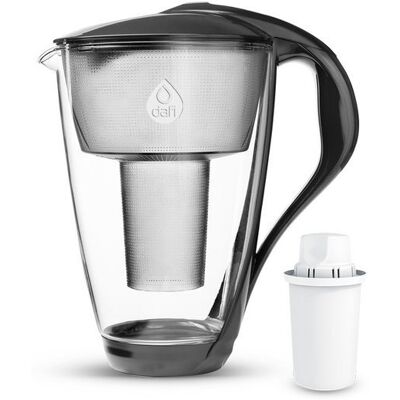 Szklany dzbanek filtrujący Dafi Crystal LED 2.0 L Czarny + 1 Filtr Szklany dzbanek filtrujący Dafi Crystal LED 2.0 L Czarny + 1 Filtr