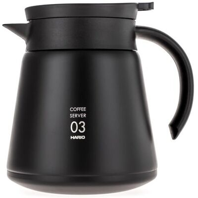 Server Hario Insulated Stainless Steel V60-03 Czarny - 800ml Server Hario Insulated Stainless Steel V60-03 Czarny - 800ml