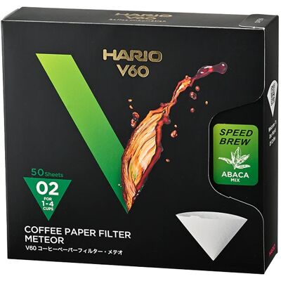 Filtry papierowe Hario Meteor V60-02 - 50 szt. Filtry papierowe Hario Meteor V60-02 - 50 szt.