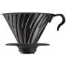 Metalowy Drip Hario V60-02 z silikonową podstawką - Czarny