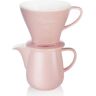 Melitta zestaw Porcelanowy Drip 1x4 + dzbanek - Różowy