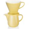 Melitta zestaw Porcelanowy Drip 1x4 + dzbanek - Żółty