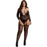 Le Désir Criss Cross Neck Bodystocking Black OSX   100% ORYGINAŁ  DYSKRETNA PRZESYŁKA