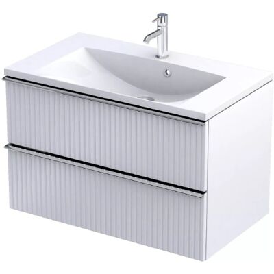 Oristo Etna szafka podumywalkowa wisząca Ryflowana 80x50x45 biały mat OR52-SD2S-80-2R Oristo Etna szafka podumywalkowa wisząca Ryflowana 80x50x45 biały mat OR52-SD2S-80-2R