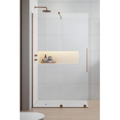 Radaway Furo Brushed Copper kabina Walk-in 110x200cm lewa szczotkowana miedź 10106588-93-01L/10110544-01-01 Radaway Furo Brushed Copper kabina Walk-in 110x200cm lewa szczotkowana miedź 10106588-93-01L/10110544-01-01