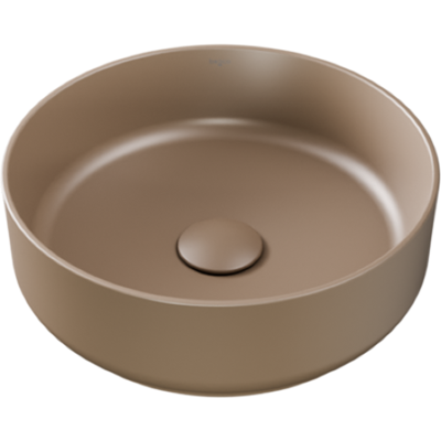 Besco Clea Cera-Line Mokka Matt umywalka nablatowa ø 34,5 cm UNCM-35-CLM Besco Clea Cera-Line Mokka Matt umywalka nablatowa ø 34,5 cm UNCM-35-CLM