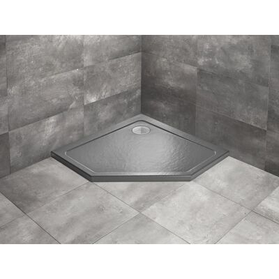 Radaway Doros Pt Stone brodzik pięciokątny 90x90x5cm antracyt SDRPT9090-01-64S Radaway Doros Pt Stone brodzik pięciokątny 90x90x5cm antracyt SDRPT9090-01-64S
