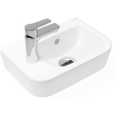Oltens Vernal umywalka 37x24 cm wisząca lewa z powłoką SmartClean 41504000 Oltens Vernal umywalka 37x24 cm wisząca lewa z powłoką SmartClean 41504000