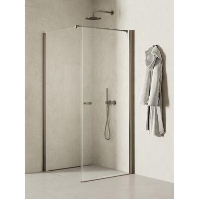 New Trendy New Soleo Gunmetal Brushed 80x90x195 cm kabina wspornik prosty grafit szczotkowany/szkło przejrzyste K-2133-WP New Trendy New Soleo Gunmetal Brushed 80x90x195 cm kabina wspornik prosty grafit szczotkowany/szkło przejrzyste K-2133-WP
