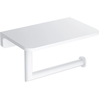 Omnires Modern Project uchwyt na papier toaletowy z półką biały mat MP60511WM Omnires Modern Project uchwyt na papier toaletowy z półką biały mat MP60511WM